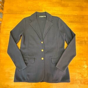 Lauren Ralph Lauren Navy Blue Knit Blazer L